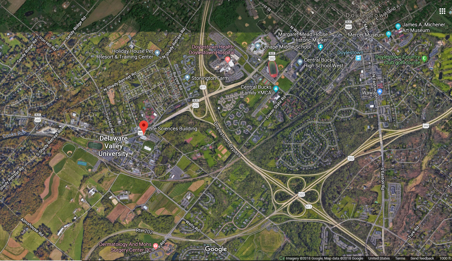 Delaware Valley University Map Directions And Parking